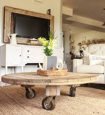 Wooden Spool Coffee Table Secure