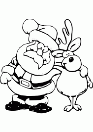 Home/christmas coloring pages/santa and reindeer. Coloring Pages Santa Rudolph Coloring Home