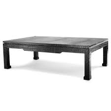 Black Embossed Faux Leather Coffee Table