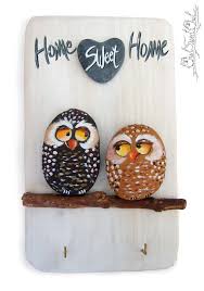 funny owls handpainted owls key hook