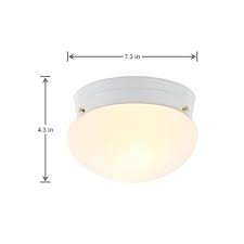 Back to article → best ceiling light fixture options. Hampton Bay 7 In 1 Light White Mushroom Flush Mount With White Glass Shade Jo106h The Home Depot