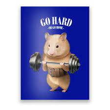 Hamster Weightlifting In Fitness Gym Meaningful Gift Poster | TeeShirtPalace