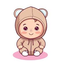 baby clipart cartoon of a baby wearing