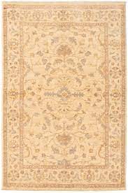 hand knotted wool ivory rug