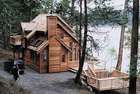 Plan 76057 Rustic Lake Side Cabin