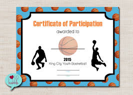 Basketball Award Certificates Printable And Downloadable