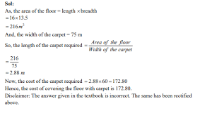 a room is 16 m long and 13 5 m broad