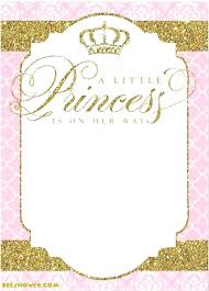 Princess Baby Shower Invitations Templates And New Tags