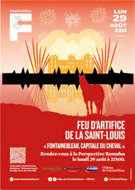Ville de Fontainebleau on X: "C'est dans un mois ! Lundi 29 août à 22h, le feu  d'artifice de la Saint-Louis fait son grand retour à #Fontainebleau ! RDV  sur la Perspective