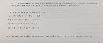 Solved 2 Required Create A Worksheet
