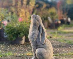Moon Gazing Hare Stone Garden Ornament