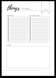 Free Printable To Do List To Get Life More Organised Right Now
