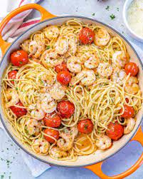 easy garlic shrimp pasta with video