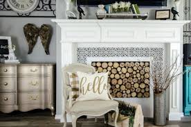 paint fireplace tiles with a stencil