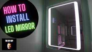 how to install a led bathroom mirror