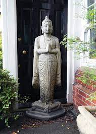 Upright Buddha Stone Garden Statue