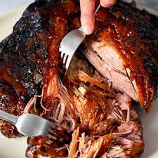 pork shoulder roast with peach glaze