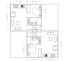 One Bedroom Apartments Plan Dwg File