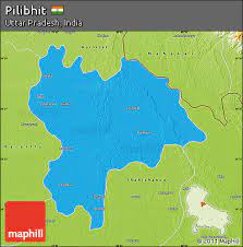 political map of pilibhit physical outside