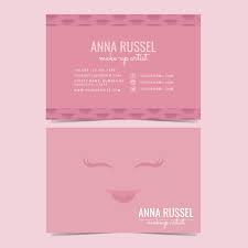 vector makeup artist business card