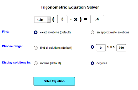trigonometric equation solver target