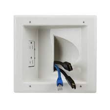 Duplex Cable Pass Through Wall Plate