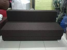 3 seater brown modern sofa bed wooden
