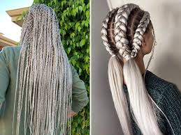 gray hair braid hairstyles