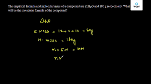 empirical formula and molecular m