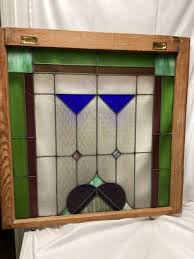19th Century Art Deco Stained Glass