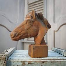Horse Head Garden Ornament