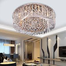 Swirl Crystal Glass Flush Mount Light Fixture Modern Sparkling Close To Ceiling Light For Bedroom Living Room Susuohome Com