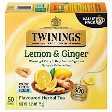 twinings lemon ginger herbal tea bags