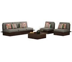 dwayne low floor wooden sofa set