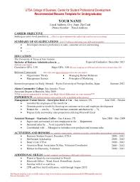 A proven job specific resume sample for landing your next job in 2021. Resume Examples Undergraduate Examples Resume Resumeexamples Undergraduate Student Resume Template Sample Resume Templates Job Resume Samples