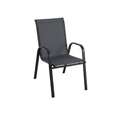 Charcoal Grey Stackable Patio Chair