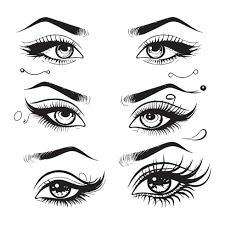eye liner vector beautiful woman eyes