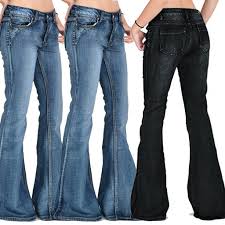 Flare jeans are versatile and can be styled for many different outfits and occasions. Buy Women Destoryed Flare Jeans Button Waist Bell Bottom Denim Pants At Affordable Prices Price 19 Usd Free Shipping Real Reviews With Photos Joom