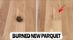 diy restoration of burnt wood parquet