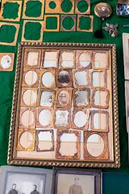 top view small frames at second hand market