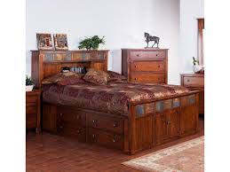 Santa Fe Queen Storage Bed W Slate
