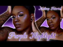 purple highlight makeup tutorial