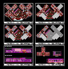 200 bed hospital dwg block for autocad