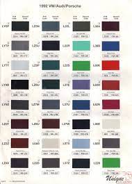 Audi Paint Chart Color Reference