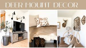 how to decorate with deer mounts hides