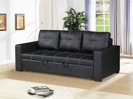 black faux leather tufted convertible