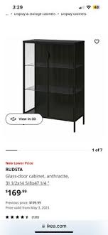 Rudsta Ikea Glass Door Cabinet