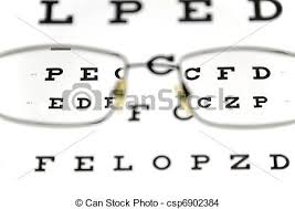 Eyeglasses And Eye Test Chart
