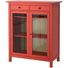 Ikea Hemnes Linen Cabinet Red Glass