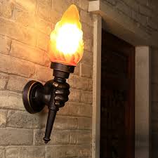 Creative Torch Hand Wall Lamp Outdoor